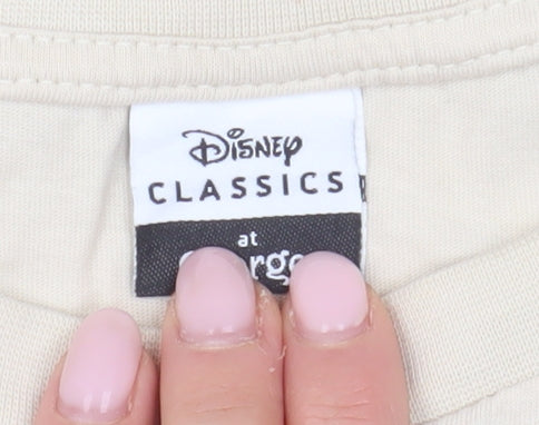 Disney Women's Beige T-Shirt, Size 20, Animal Print
