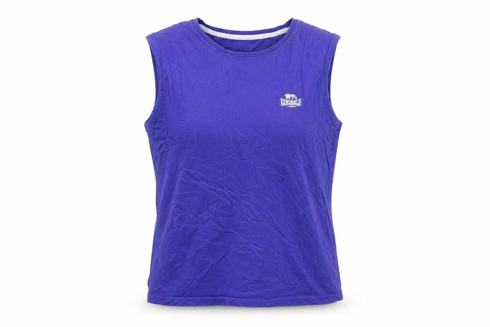 Unisex Adultss UK Size M Lonsdale Purple 100% Cotton Tank