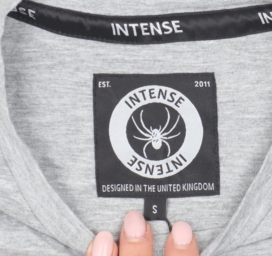 Intense Men's Grey Crew Neck Short Sleeve T-Shirt, Size S