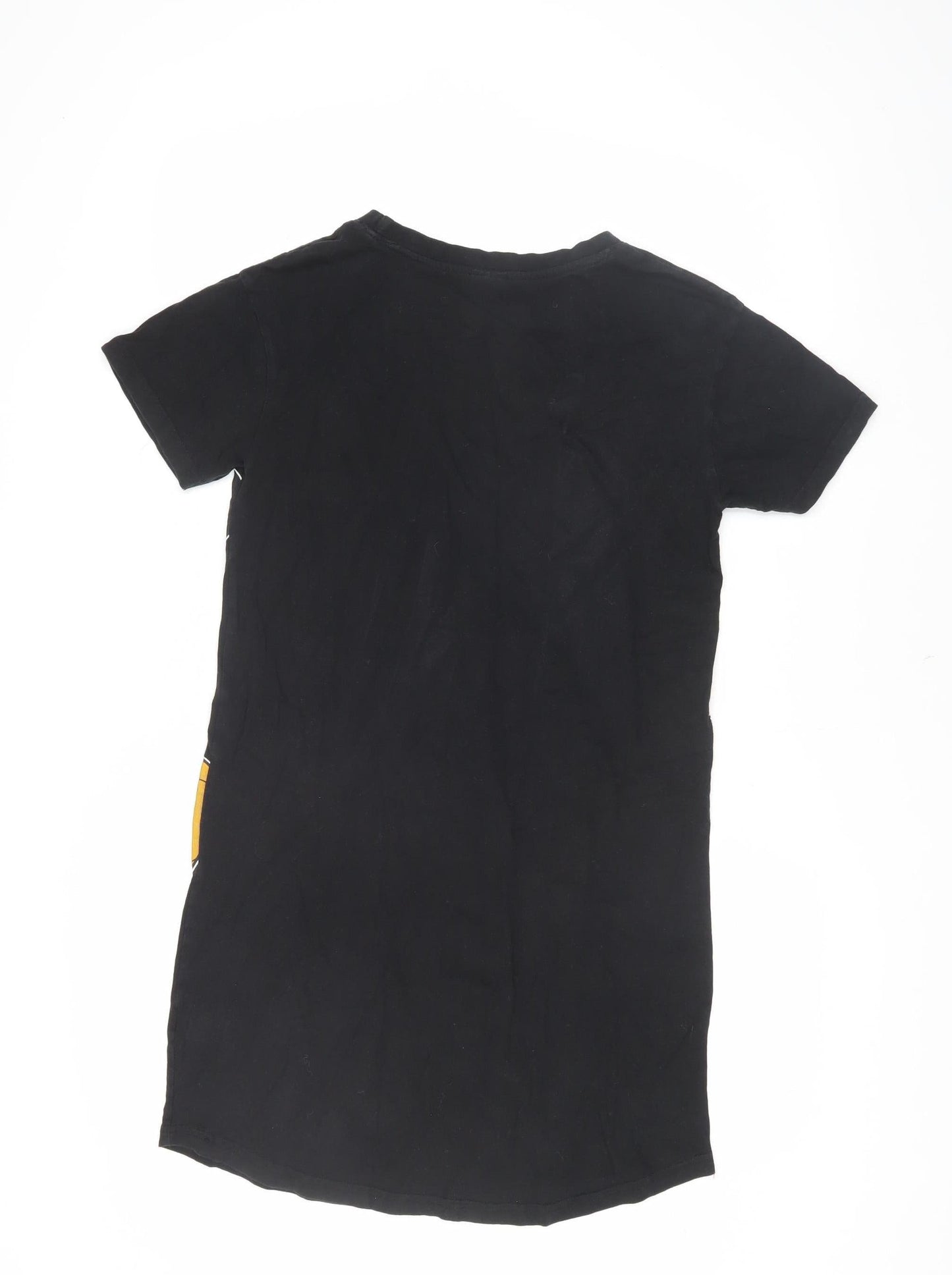 Disney Women's Black T-Shirt Dress, Mickey Minnie Mouse, Size 6-8