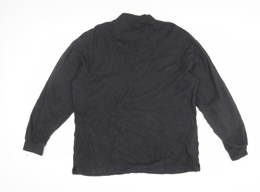 Nike Men's Black Mock Neck Long Sleeve T-Shirt M