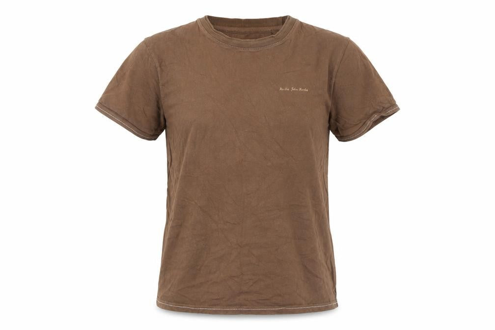 Rocha John Rocha Brown Unisex Cotton T-Shirt M Casual Wear