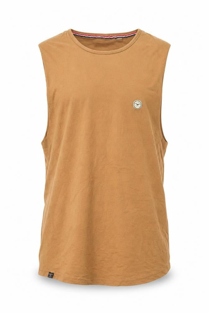 Le Breve Men's Brown Sleeveless T-Shirt Size S