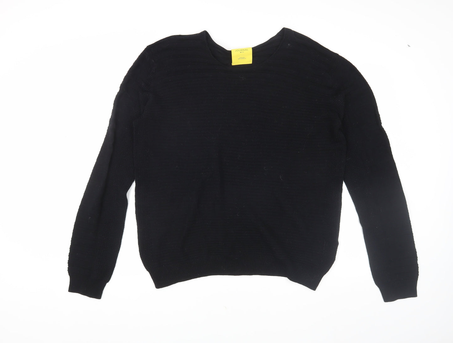 Journal Men's Black Cotton Pullover Jumper - Size L