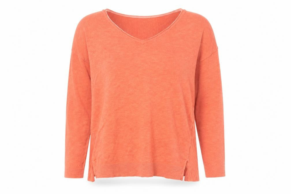 Womens UK 12 Regular White Stuff Orange Pullover Tight-Knit