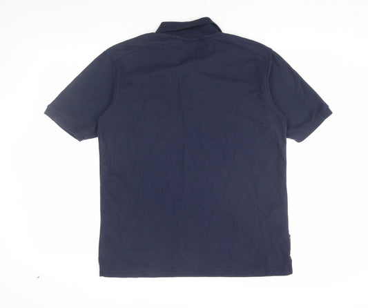 Slazenger Men's Blue Polo Shirt M Short Sleeve Sports