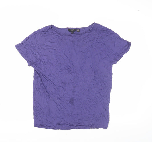 Ted Baker Women's Purple Crew Neck T-Shirt Size 6