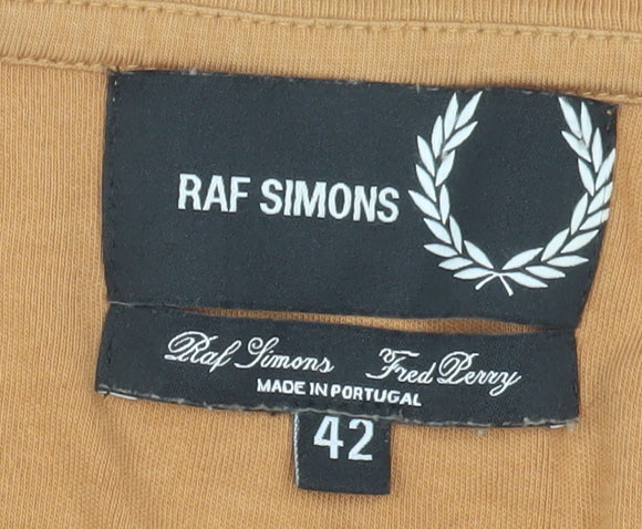 Raf Simons Men's Brown Crew Neck T-Shirt Size 14