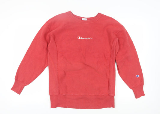 Champion Mens Red Pullover Sweatshirt Large