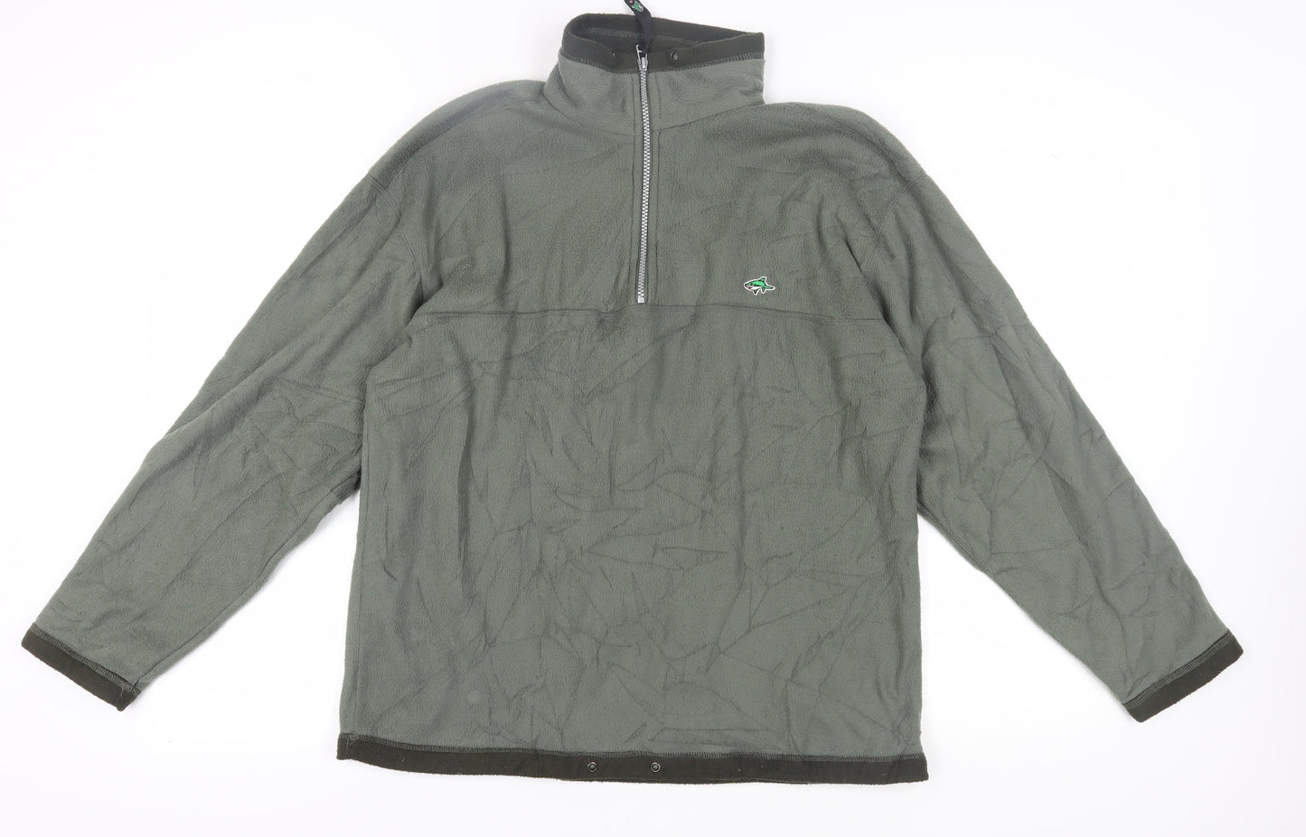 Le Shark Men's Green 1/4 Zip Fleece Sweatshirt M
