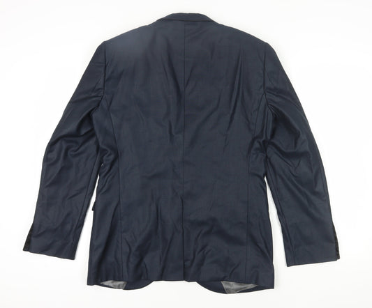 Next Men's Blue Blazer Size 40 Regular Fit Business