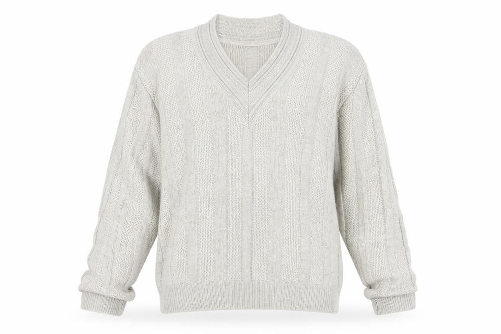 Marks and Spencer Men's Beige Cable-Knit Jumper, M