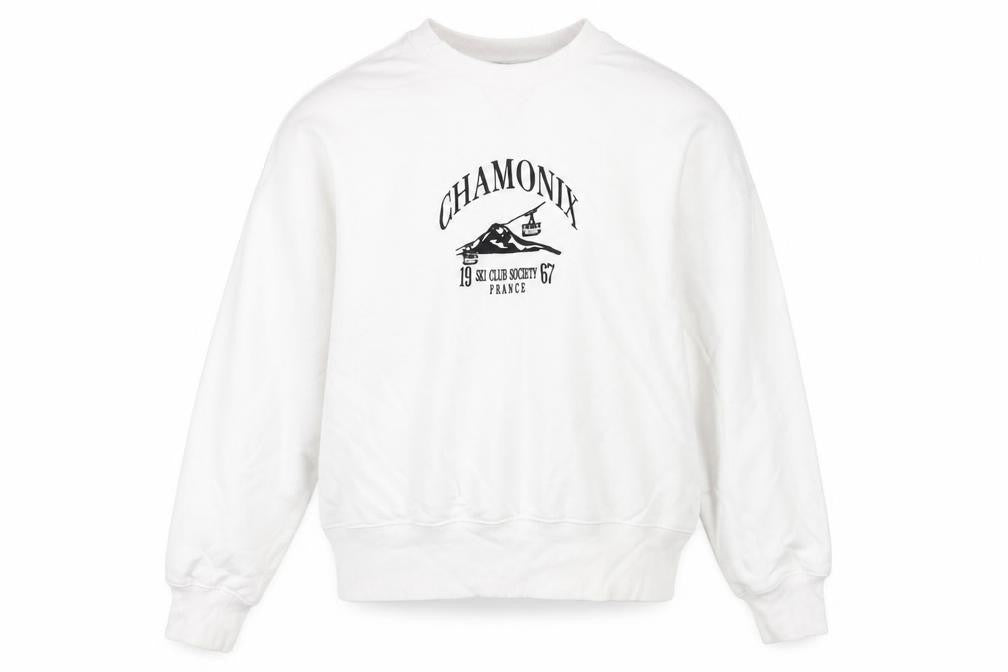 H&M Womens White Graphic Pullover Sweatshirt M