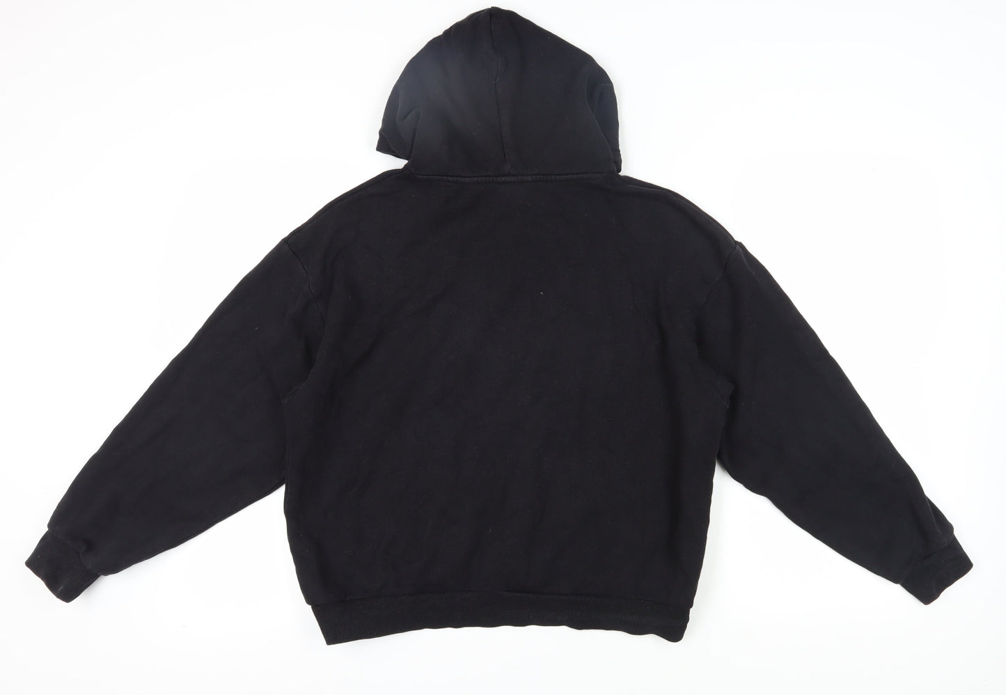 Monki Women's Black Cotton Pullover Hoodie, S