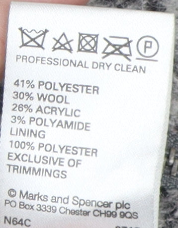 Marks and Spencer Women's Grey Mid-Length Hooded Coat