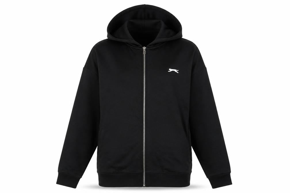 Slazenger Black Full Zip Hoodie, Size 10, Unisex