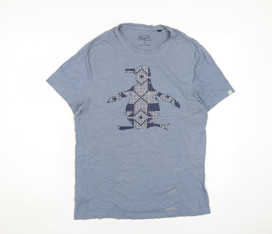 Penguin Men's Blue Medium Animal Graphic T-Shirt