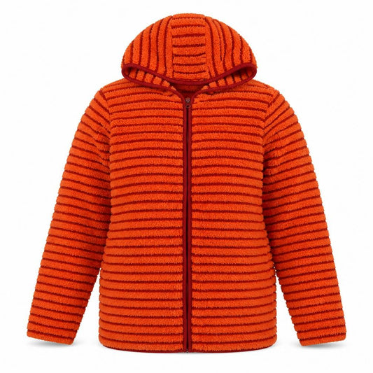 Peter Storm Girls Orange Striped Hooded Jacket 13 Years
