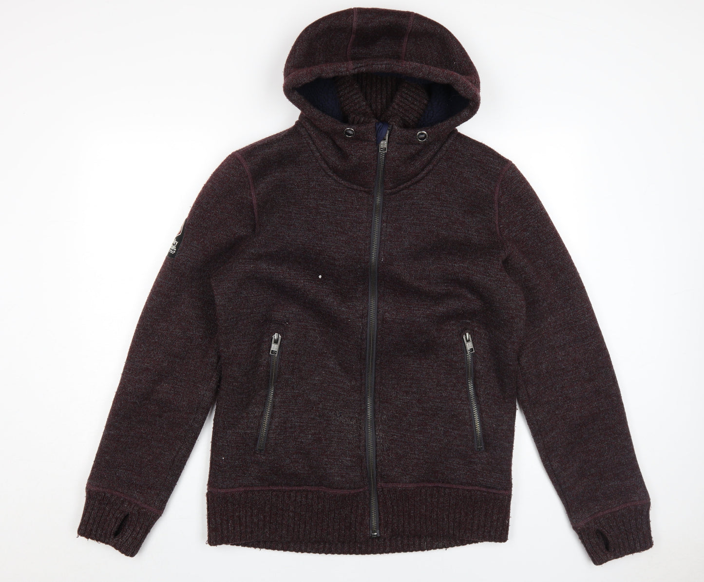 Superdry Men's Brown Hooded Jacket Size L