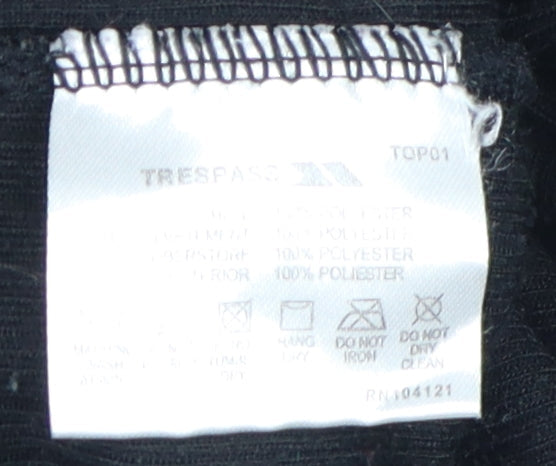 Trespass Unisex Black M Lightweight 1/4 Zip Sweatshirt