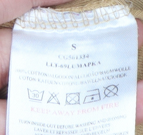 Brave Soul Women's Beige Long Sleeve Basic Top