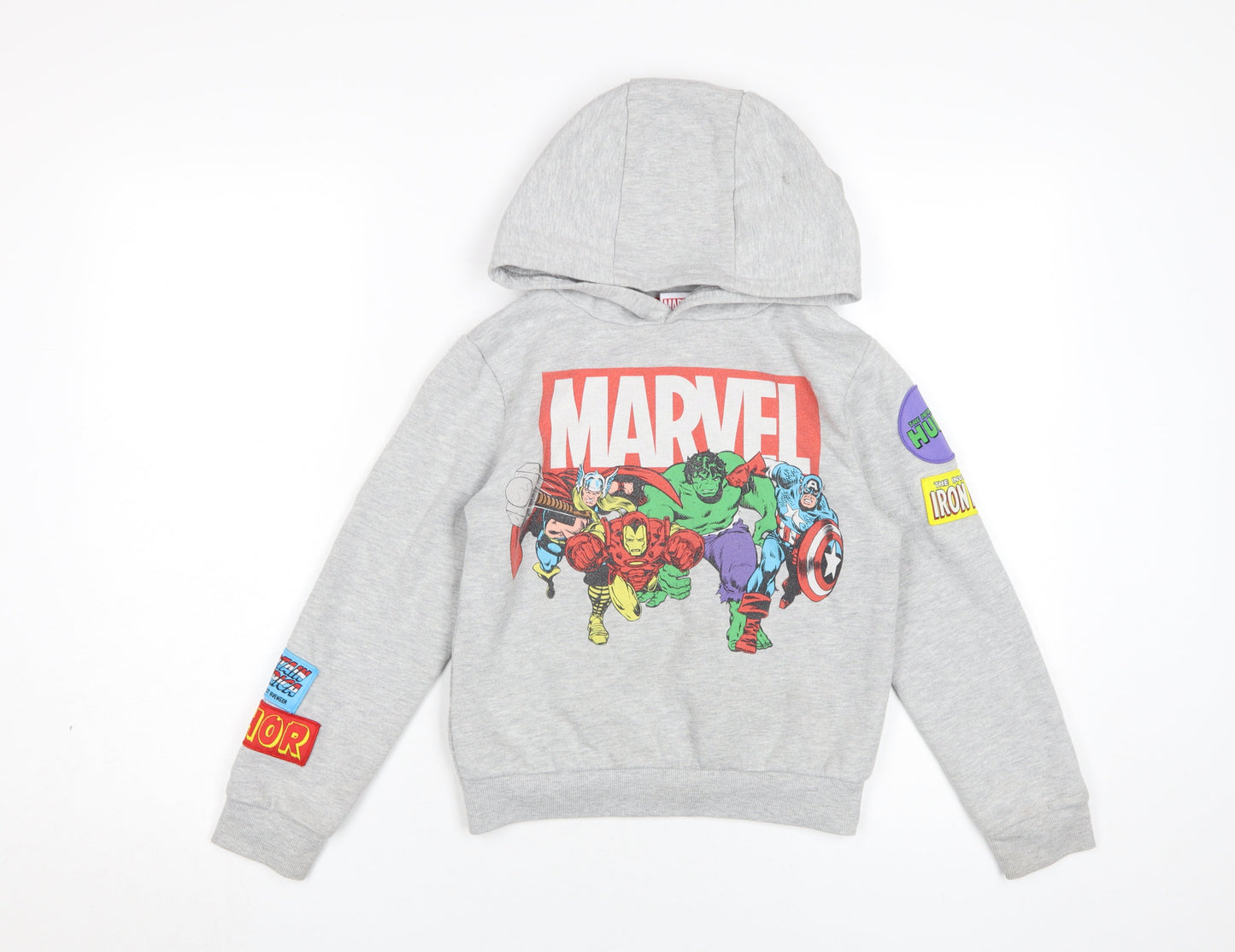 Marvel Boys Grey Pullover Hoodie 9-10 Years