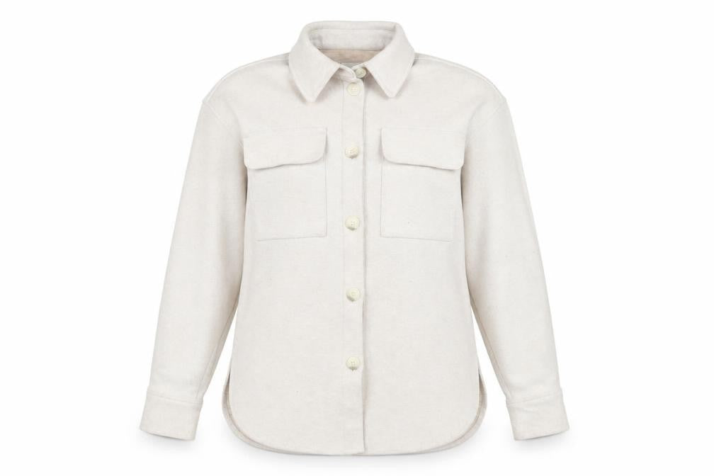 H&M Women's White Mid-Length Jacket, Size S