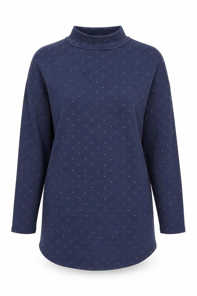 Marks and Spencer Women's Blue Mock Neck Dress Size 8