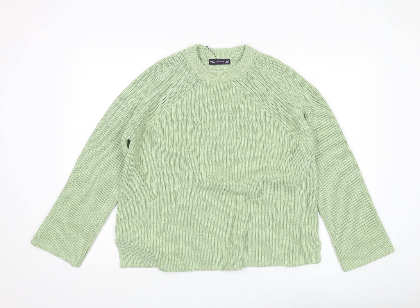 Marks and Spencer Women's Green Pullover Jumper, M, Crew Neck