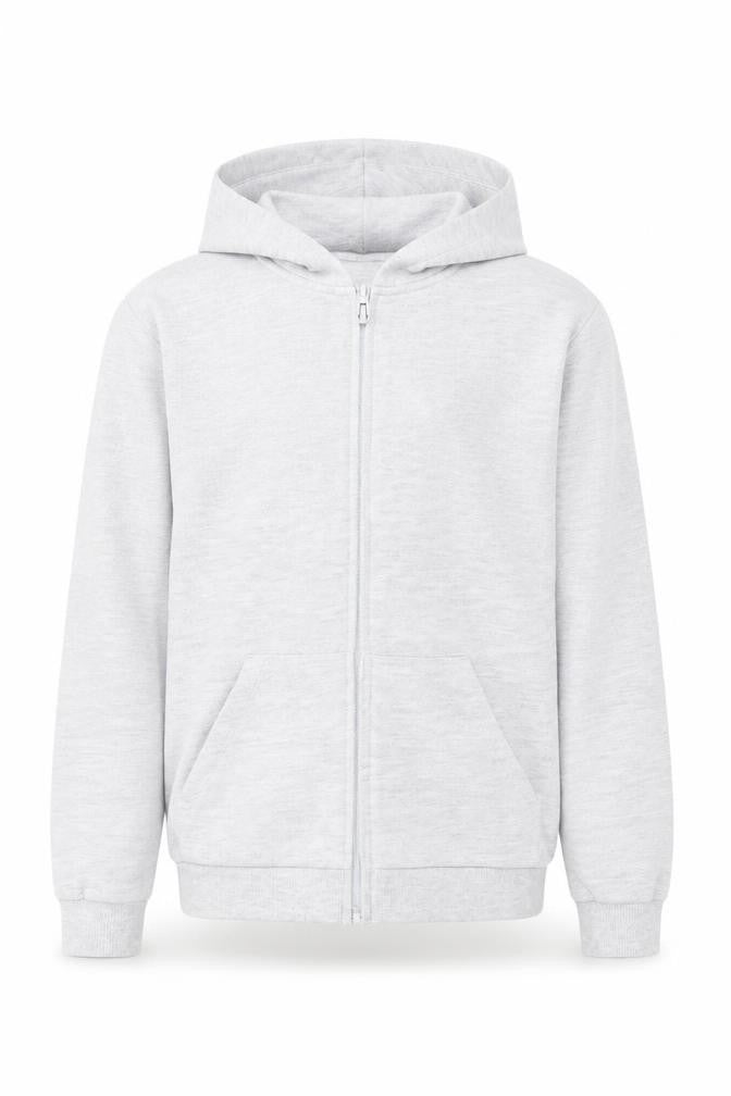 LC WAIKIKI Boys Grey Full Zip Hoodie, 11-12 Years, Casual