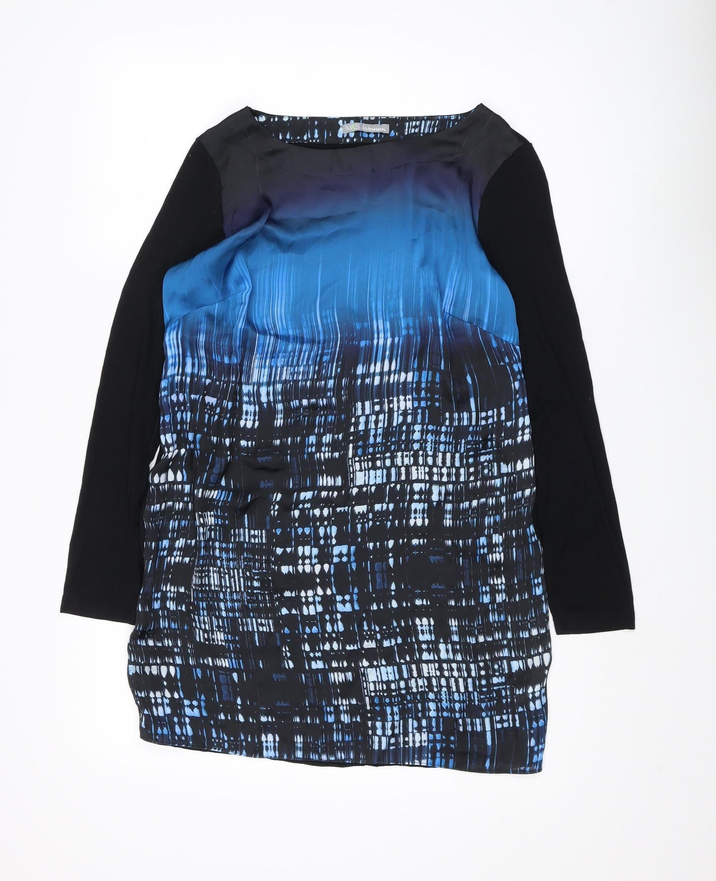 Marks and Spencer Women’s Blue Geometric Blouse Size 12