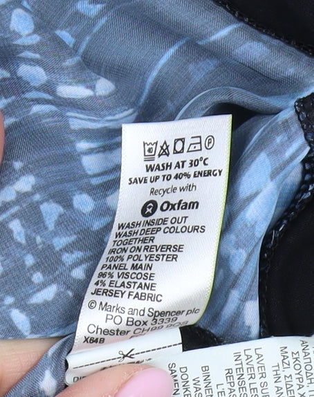 Marks and Spencer Women’s Blue Geometric Blouse Size 12