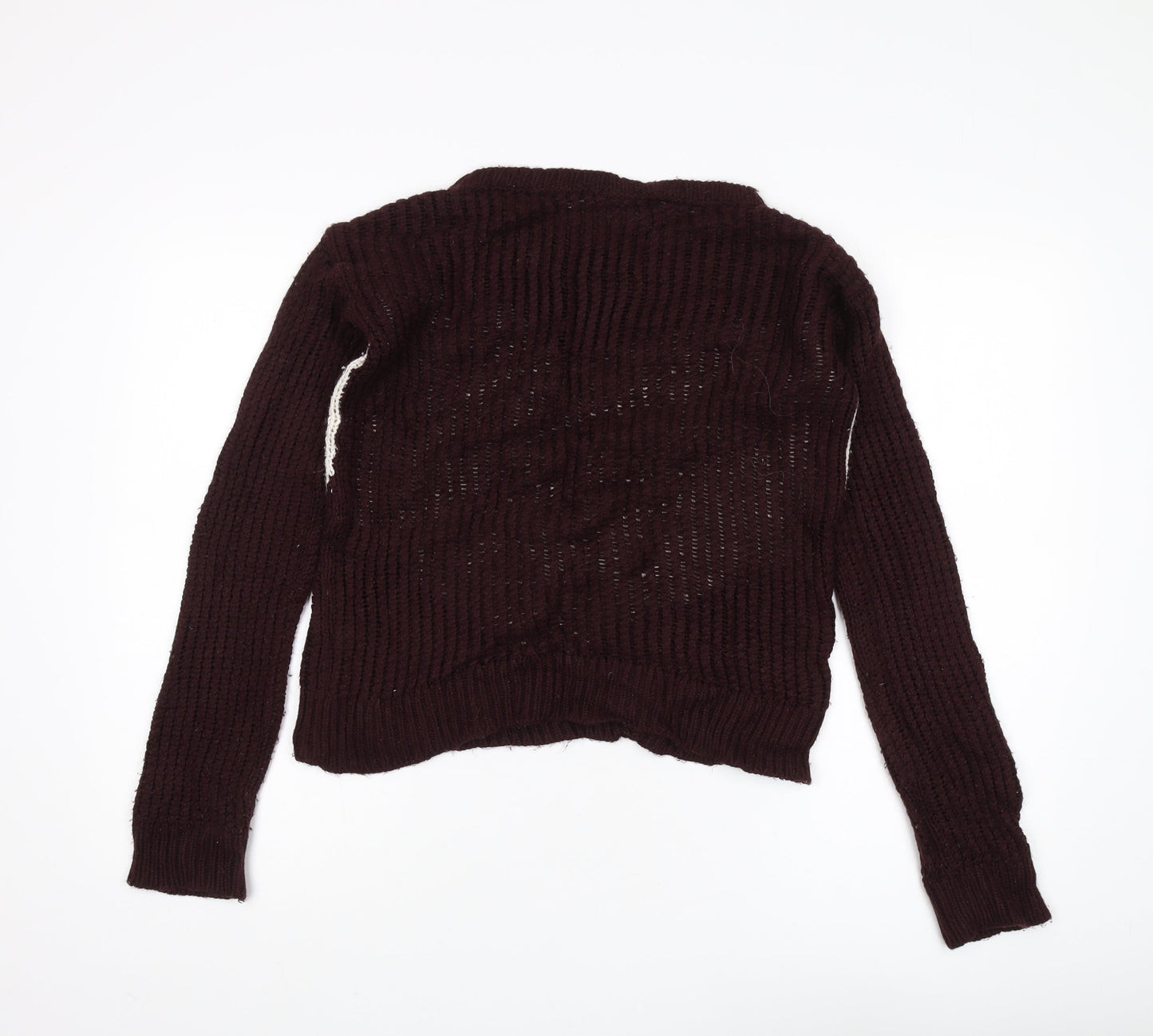 Dorothy Perkins Women's Brown Heart Pullover Jumper Size 10