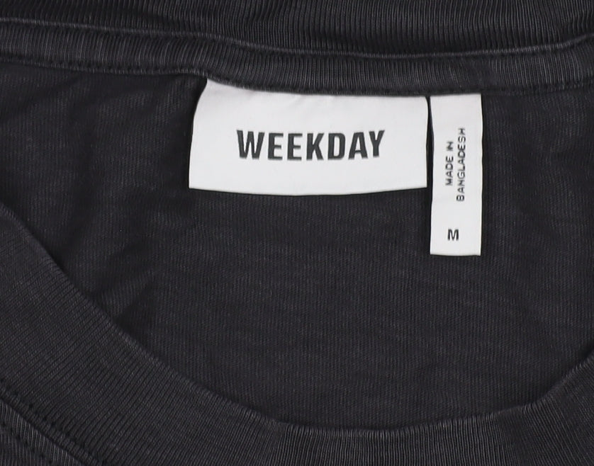 Weekday Men's Black Graphic Print T-Shirt M