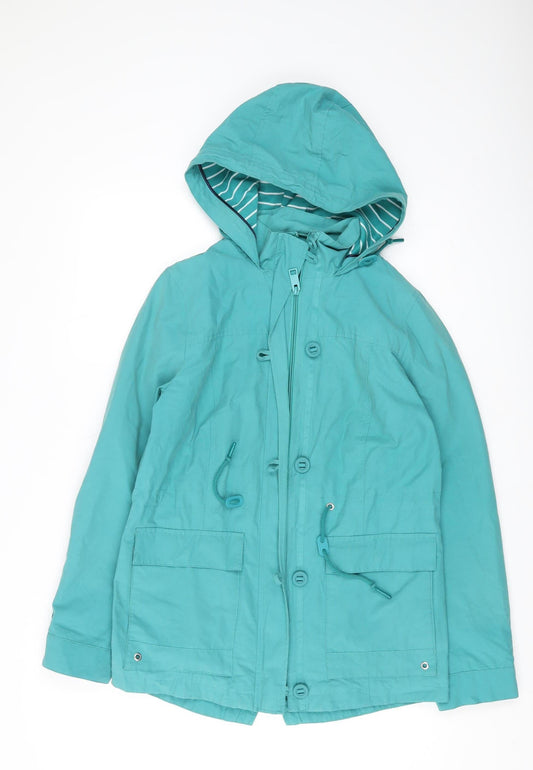 Marks and Spencer Women's Green Parka Jacket Size 8