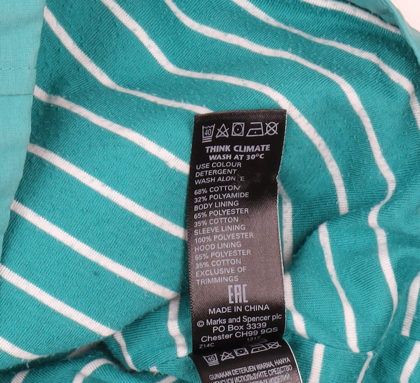 Marks and Spencer Women's Green Parka Jacket Size 8