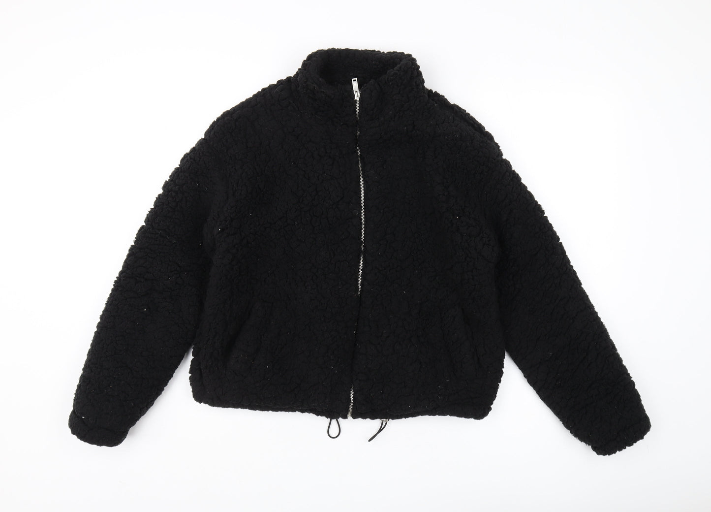 New Look Women's Black Fleece Jacket S Regular Fit