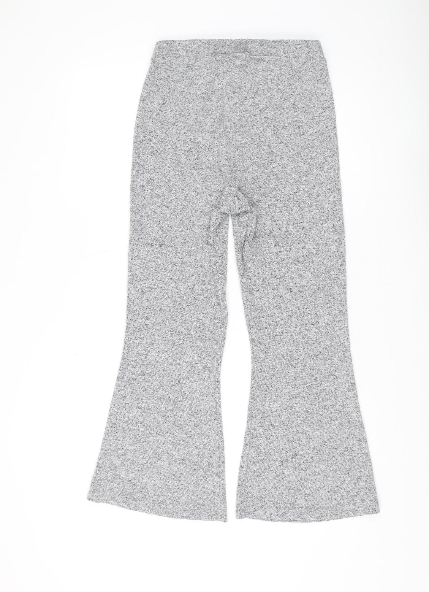 Asos Women's Grey Flared Knit Trousers Size 12