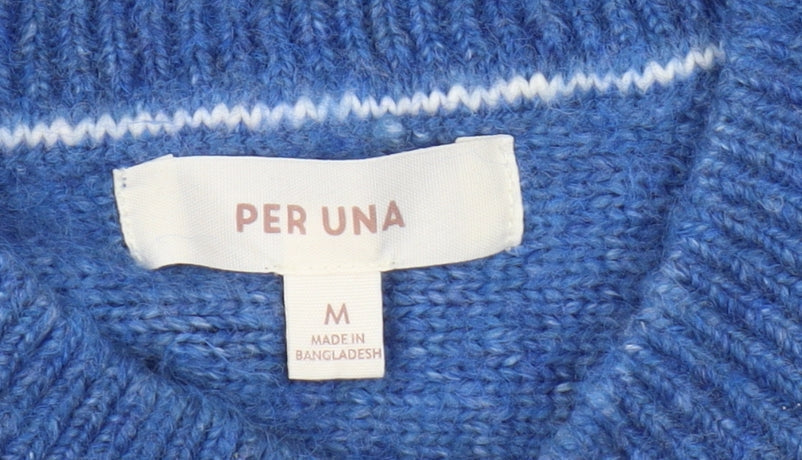 Marks and Spencer Women's Blue Medium Pullover Jumper