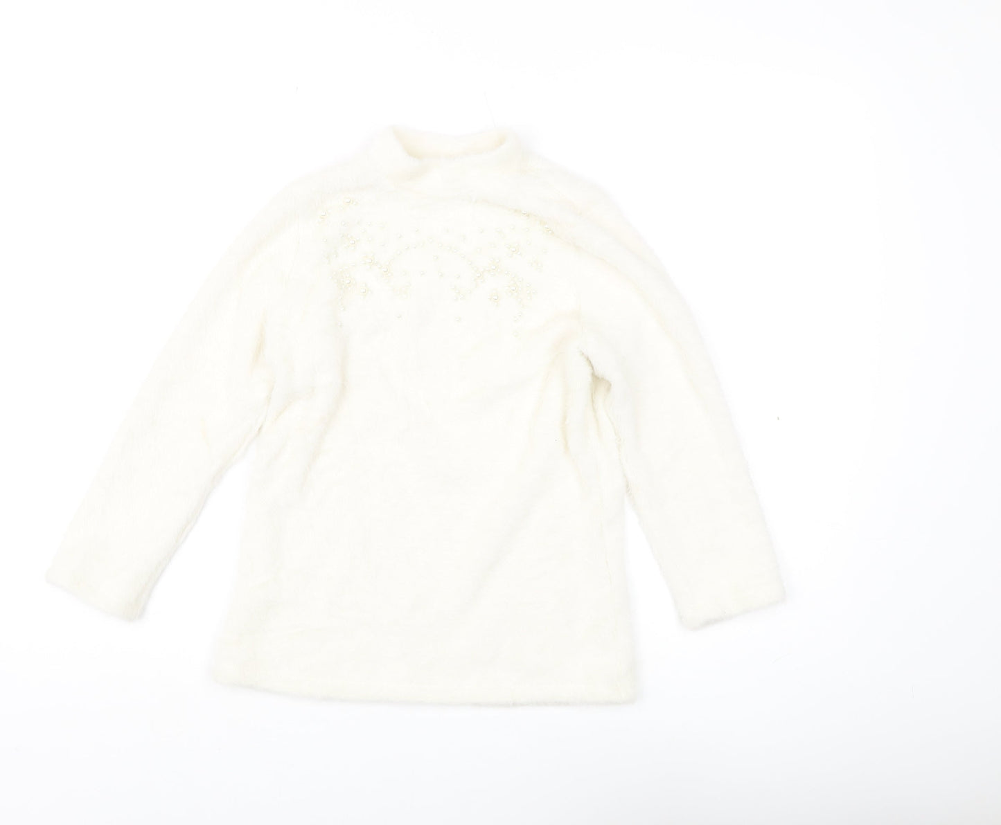 Savida Women's Ivory High Neck Jumper Size 10