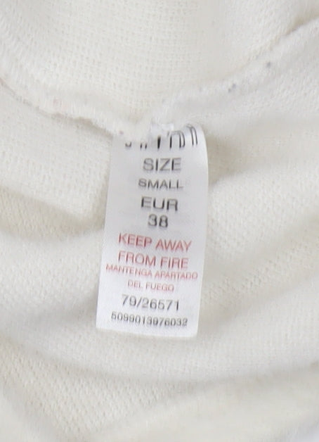 Savida Women's Ivory High Neck Jumper Size 10