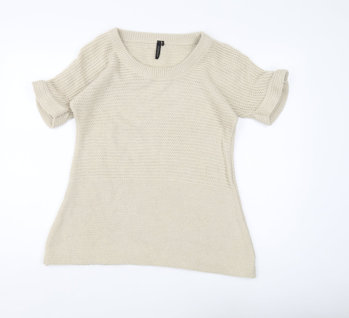 Topshop Women’s Beige Chunky Knit Pullover Jumper Size 8