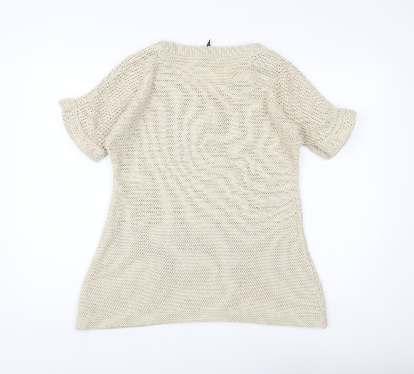 Topshop Women’s Beige Chunky Knit Pullover Jumper Size 8