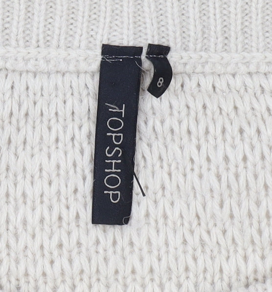 Topshop Women’s Beige Chunky Knit Pullover Jumper Size 8