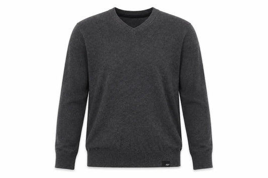 Aeropostale Men's Grey V-Neck Pullover Jumper S
