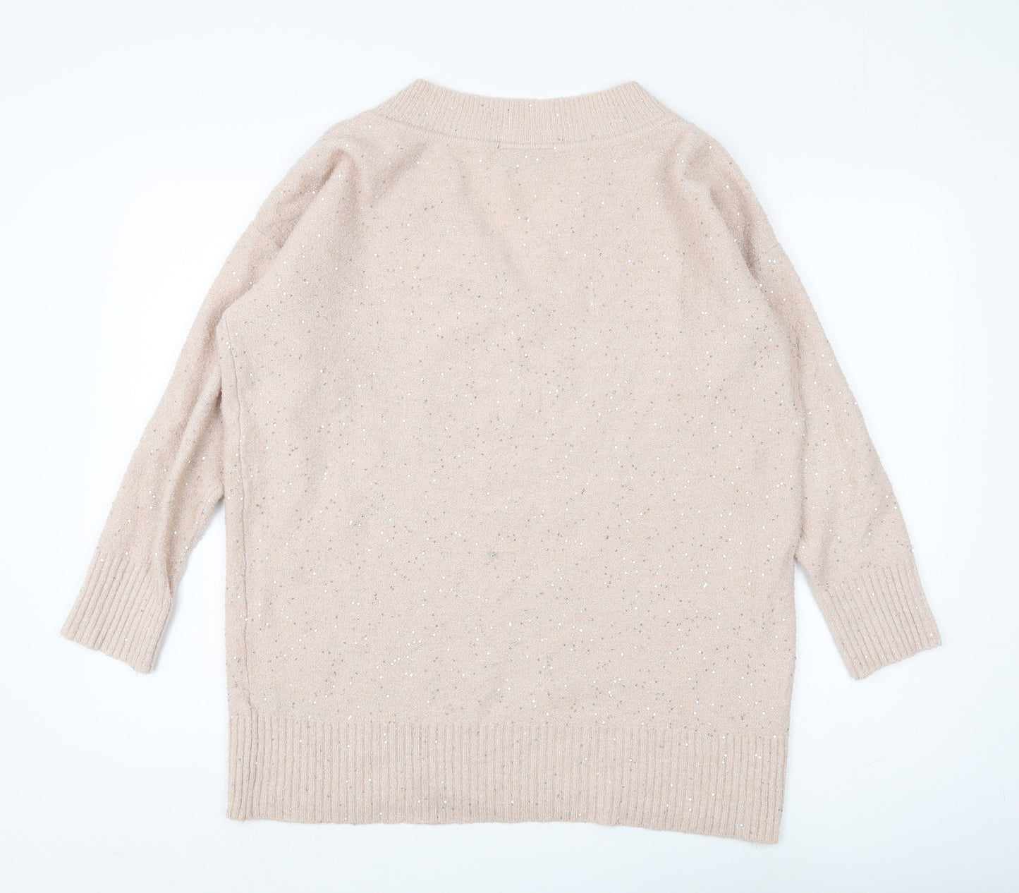 Wallis Women's Beige V-Neck Pullover Jumper - M