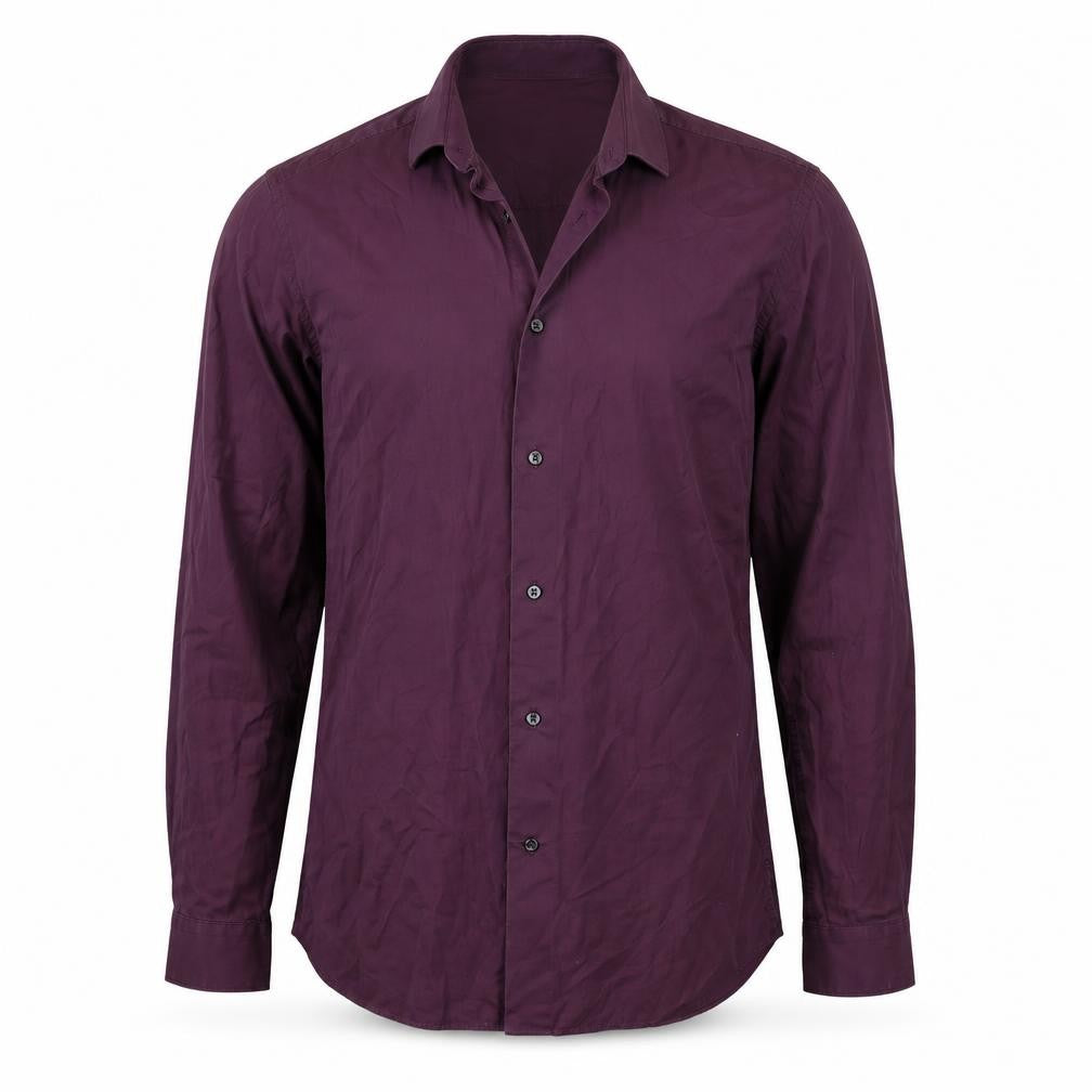 Next Men's Purple Slim Fit Long Sleeve Shirt