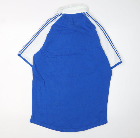 Oxen Unisex Blue Rugby Polo Shirt L