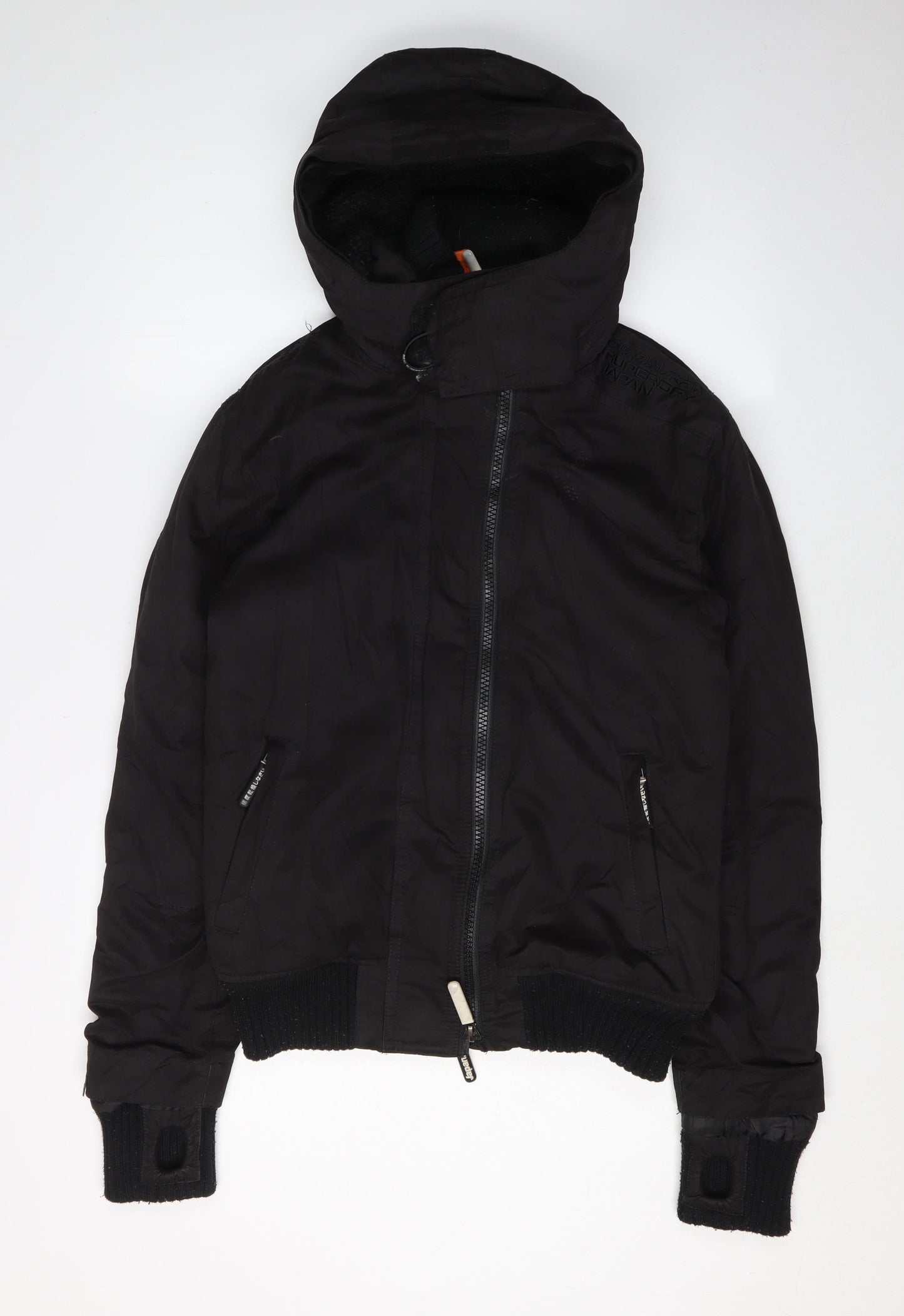 Superdry Men's Black Bomber Jacket M Casual Hooded