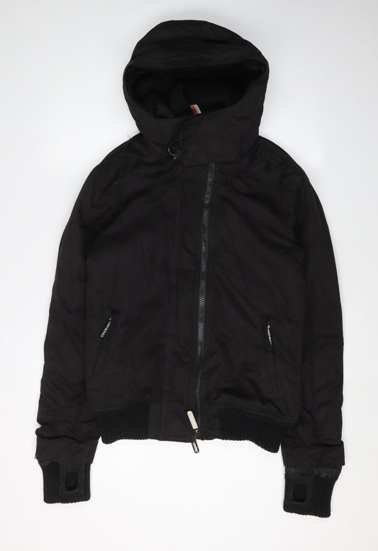 Superdry Men's Black Bomber Jacket M Casual Hooded